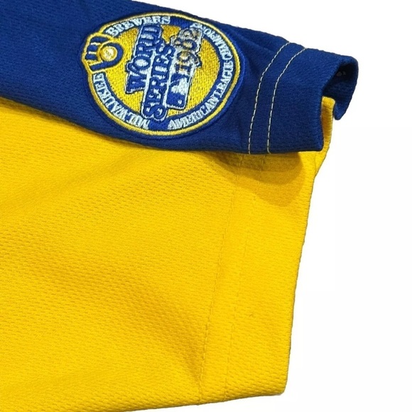 Milwaukee Brewers Majestic MLB Cooperstown World Series 1982 Jersey Mens Small - Picture 5 of 7